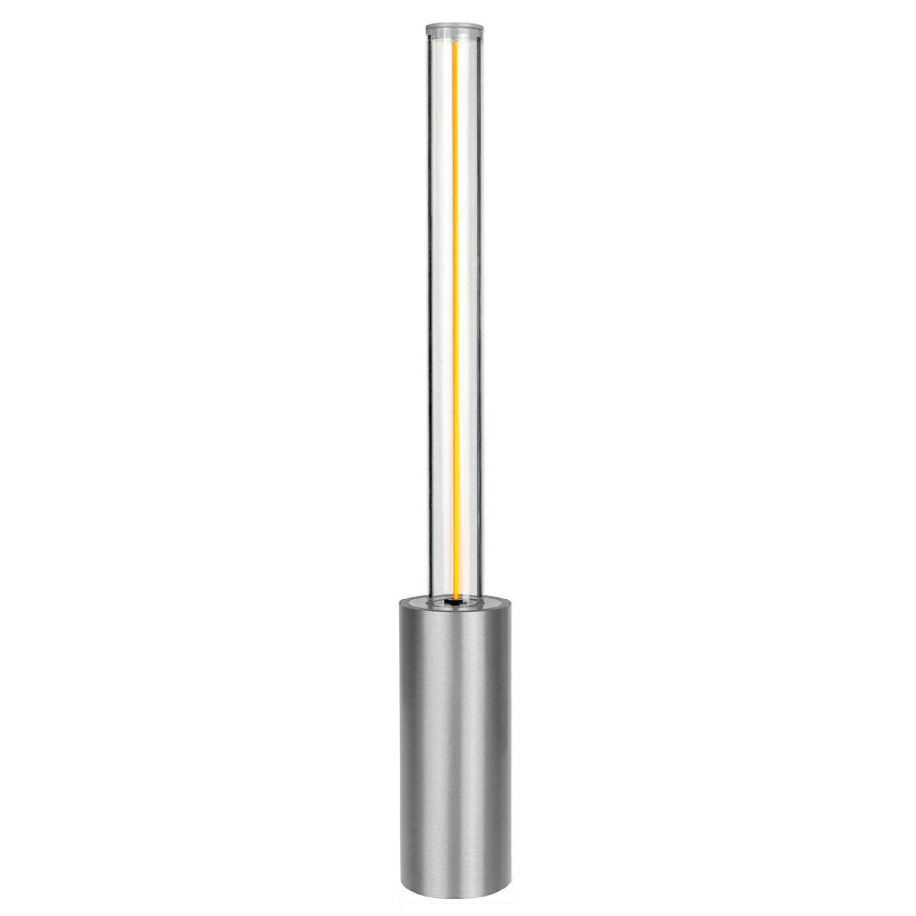 

30cm Dimmable Stick Light Rechargeable Modern Touch Control Bedside Lamp Silver