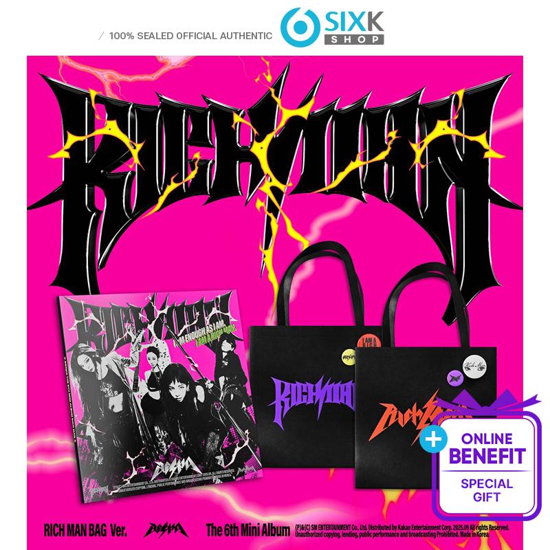 [Předobjednávka] aespa - 6. mini album [Rich Man] RICH MAN BAG Ver. (STARRIVER Online Výhoda)
