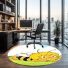 Maya the Bee Printed Round Rug Carpet Chair Rug Area Rug Entryway Doormats,for Office Chair Living Room Bedroom Kitchen Room.