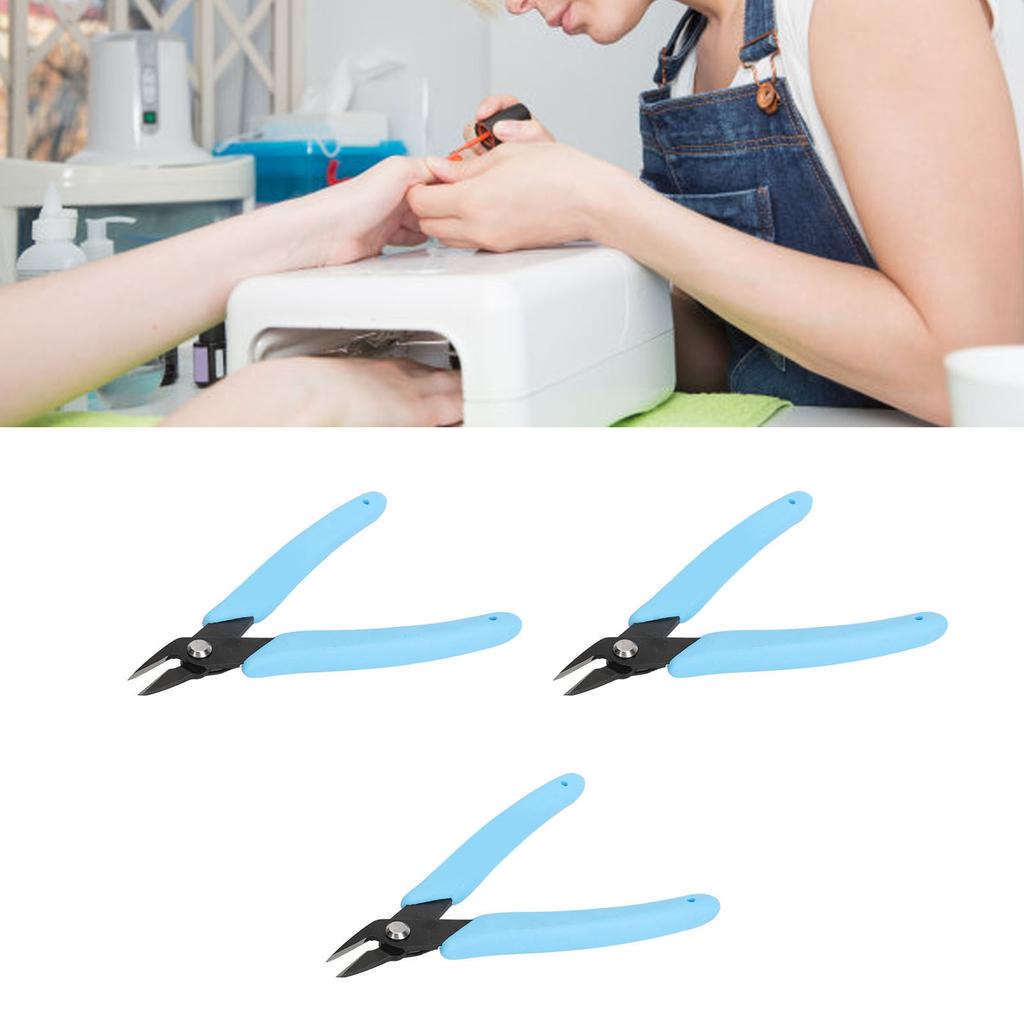 3pcs Stainless Steel Cuticle Cutter Automatic Anti Slip Rhinestone Remover Cuticle Nippers Trimmer