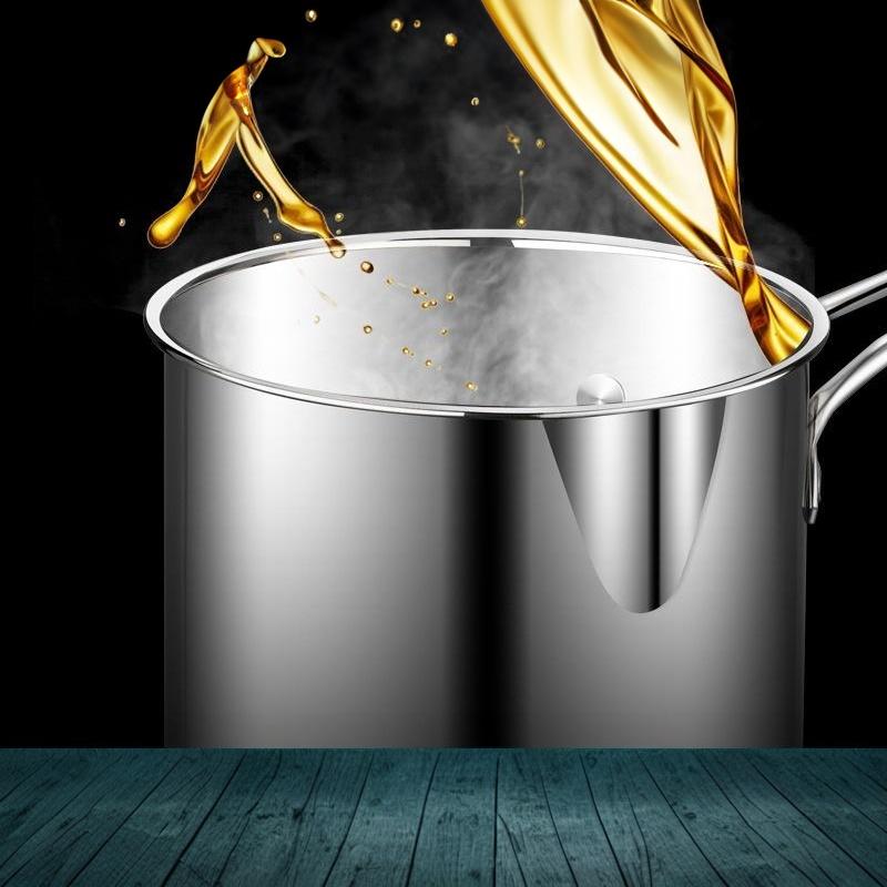 Stainless Steel Deep Fryer With Frying Basket Multifunctional Small Kitchen Pot For Frying Chicken And Other Cooking Tools
