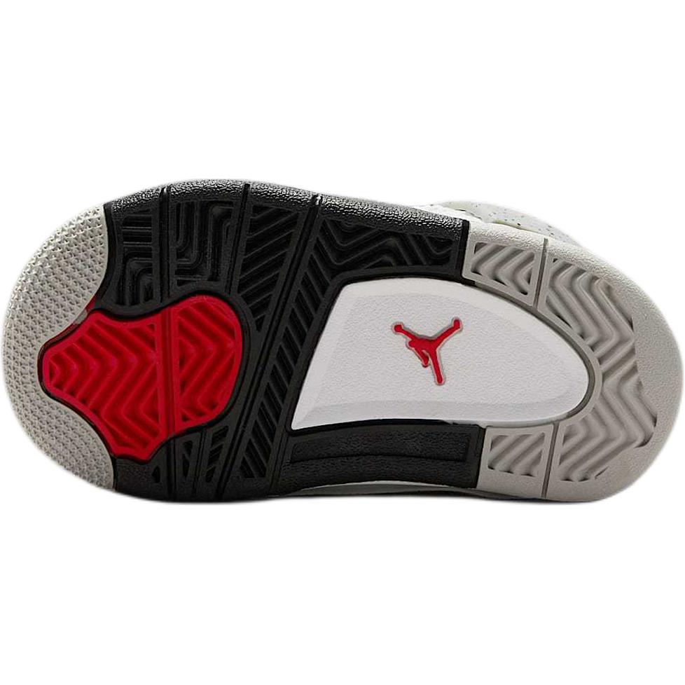 Air Jordan 4 Retro OG TD White Cement 2025 Dětské tenisky Summit-White Fire-Red Tech-Grey IB4387-100