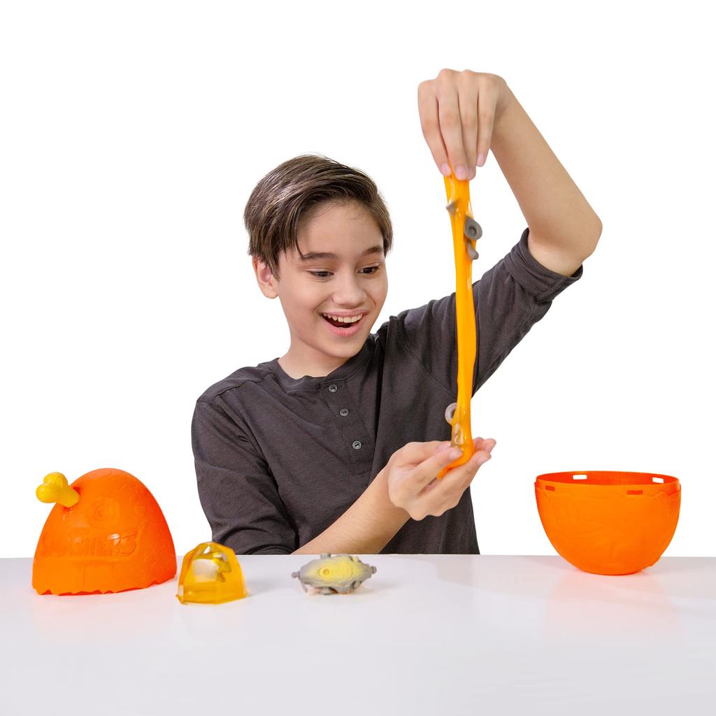 Smashers Mini Dinosaurus Tyrannosaurus od Lava Slime Surprise Series pro kluky a Amazon Exkluzivní Kombinované Balení Svítící ZURU, 4, Děti,