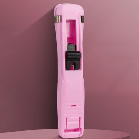 Portable Binder Clip Stapler No Hole Punching Metal Clip Stapler Reusable Office Document Binder Dispenser for Office And Home Use