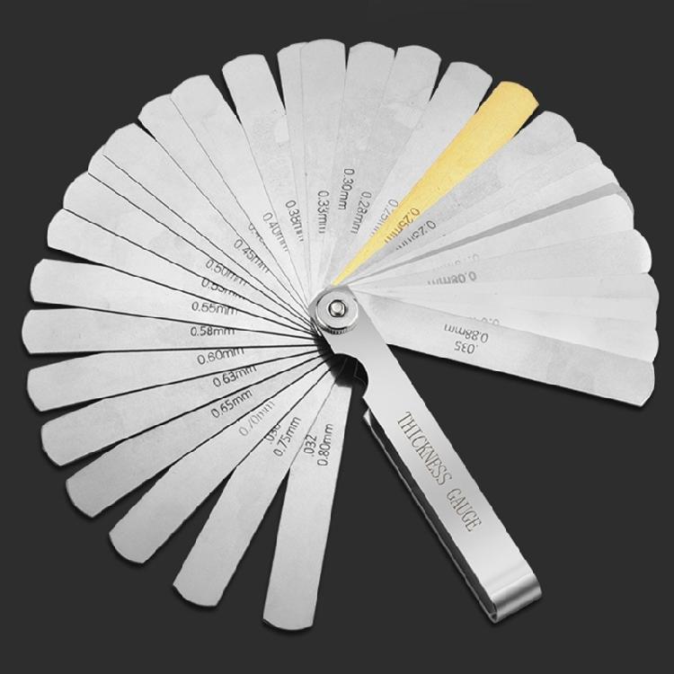 High Durability Stainless Steel Feeler Gauge Set with Double Scale Marking for Precise Tasks in Engineering and Repair