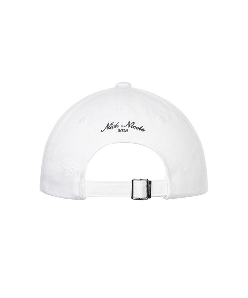 Nigaennikol Nicole Lettering Ball Cap_White Charcoal