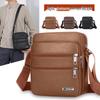 Men's PU Leather Large Capacity Versatile Business Casual Crossbody Bag
