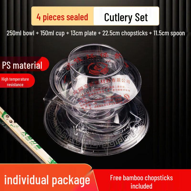 Homeglen Disposable Crystal Tableware Set