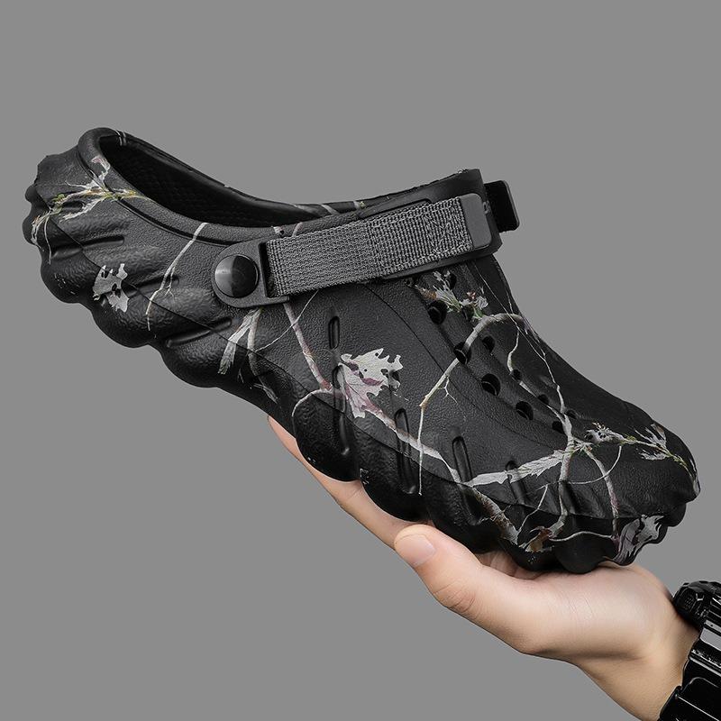 Large Size Men's Casual Shoes for Outdoor Wear, Toe Caps, Slippers, Outdoor Men's Beach Shoes
