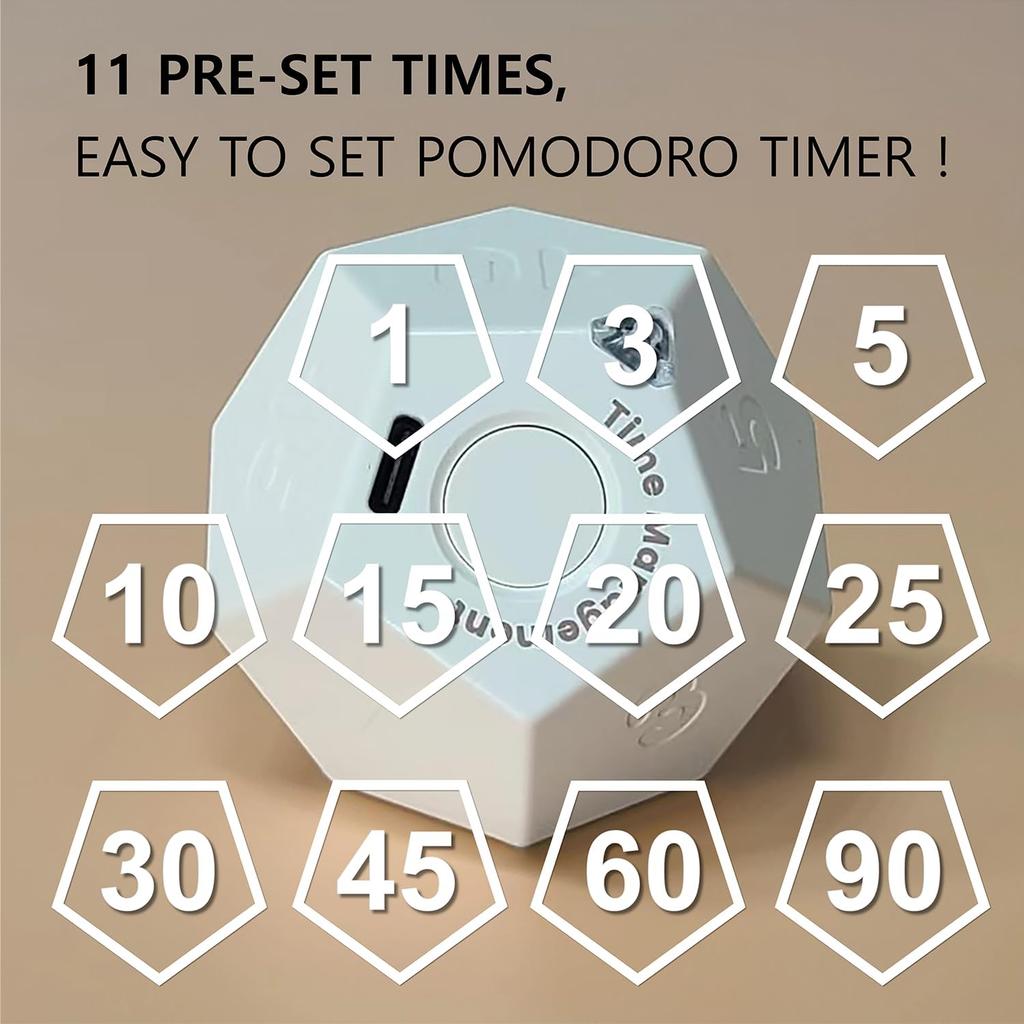 Mini Pomodoro Timer ABS Rotierender Timer Zeitmanagement Würfel Countdown Kochen Lernen Digitaler Timer Küchen Kochzubehör