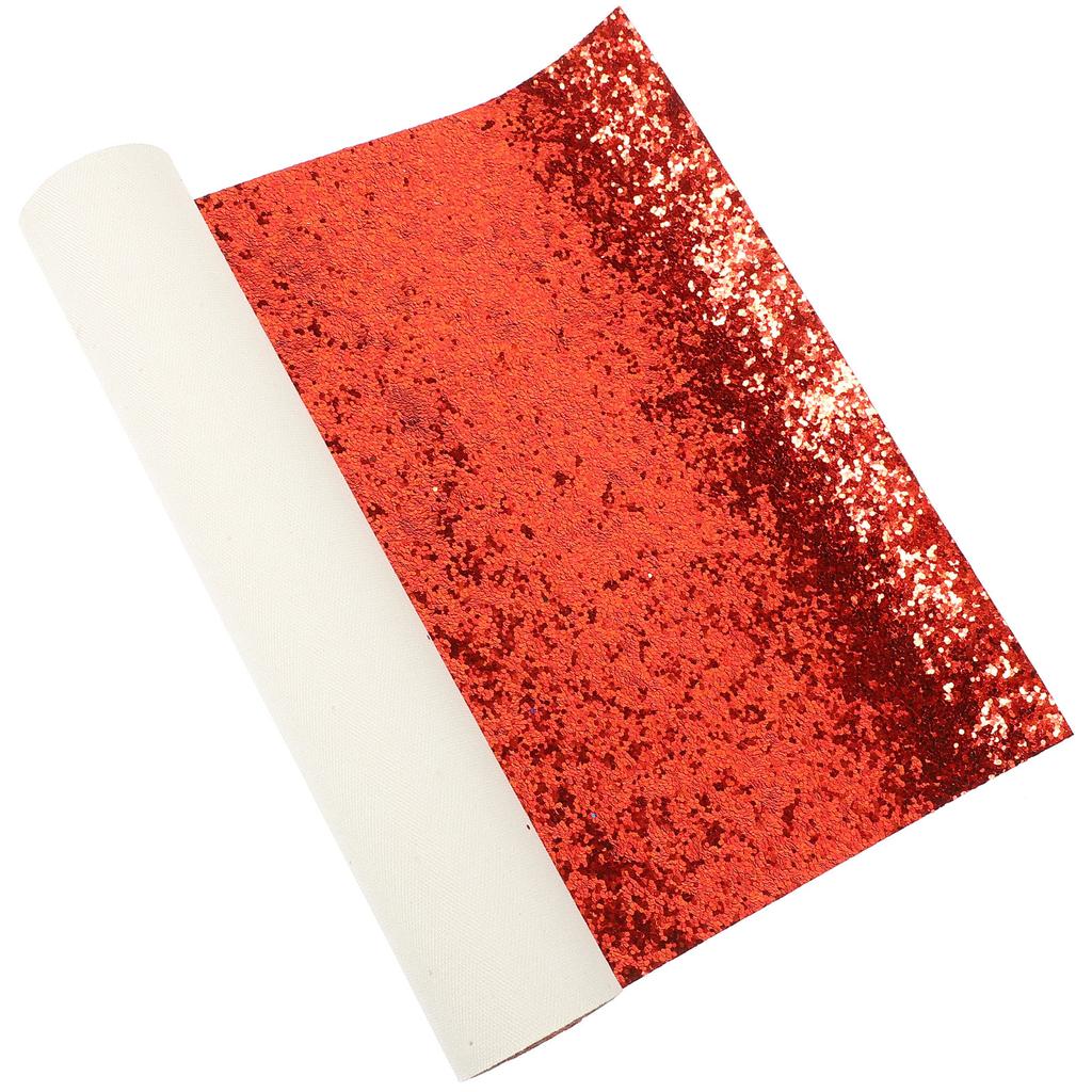 Glitter PU Sheet for DIY Crafts Sewing Fabric Sheet for Jewelry Making Decorative Bag Material Shiny Faux Craft Making