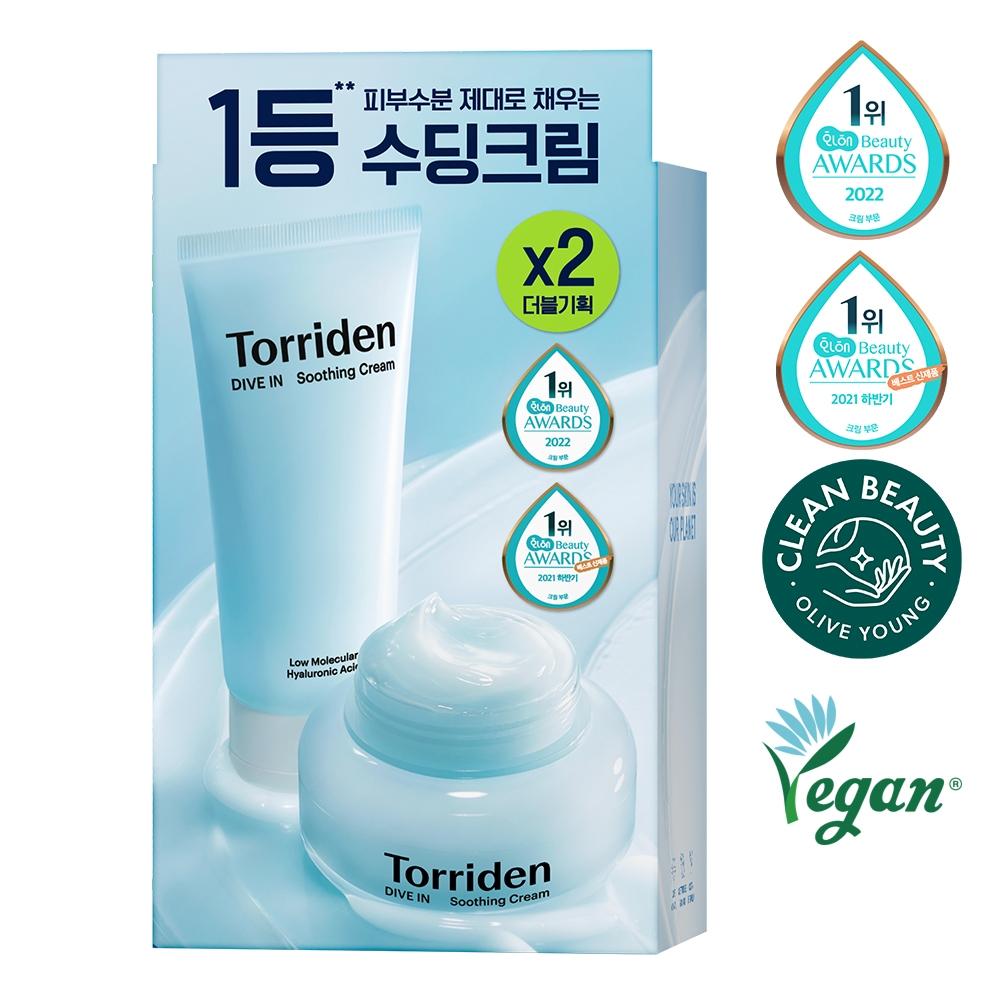 Torriden [Double PlannIng 1+1] Torriden Dive In Hyaluronic Acid soothIng Cream Double Plan  100ml+100ml 