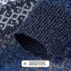 Men's 100% Lambswool Retro Jacquard Round Neck Sweater