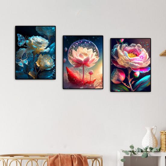 

1 комплект 5D DIY комплект алмазной живописи дрейфующие цветочные узоры яркий цвет снятие стресса навыки рук
