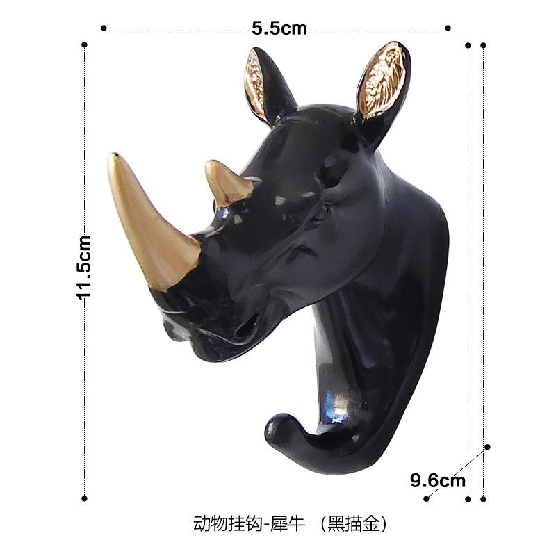 Wall Mounted Animal Head Rack Coat Cap Wall Hanger Horse Giraffe Elk Elephant Hook Decorative Room Decor Bathroom Accessory