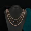 Stainless Steel Twist Rope Chains Men Women Rose Gold Color Plated Necklace Choker High Quality Jewelry Gifts 2/3/4mm Wide