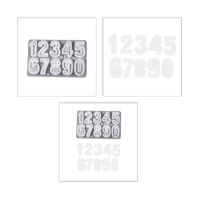 Digital 0-9 Epoxy Resin Silicone Mold Number Quicksand Molds Keychain Earring Pendant Resin Mould DIY Craft Casting Tool