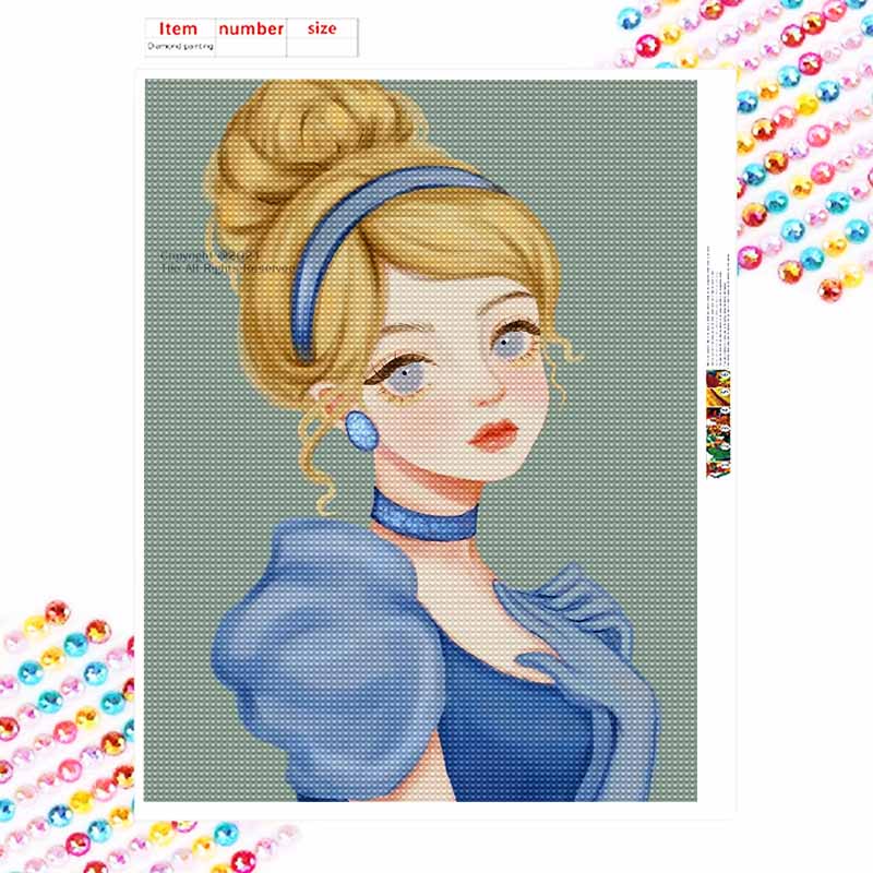 Disney Diamond Painting Set Classic Cinderella Home Decor Craft, Perfect Handmade DIY Gift Idea