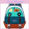Kids Nylon School Backpack With Cartoon Car Print And Breathable Design For Toddlers