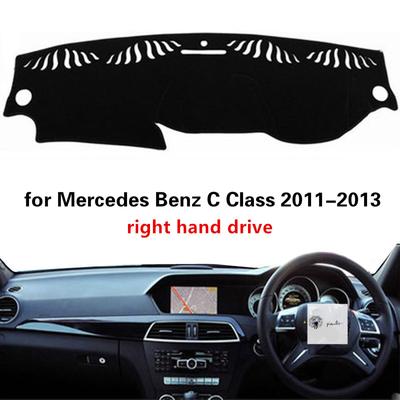 Light Car Pad Auto-Armaturenbrett-Abdeckung für Mercedes Benz C-Klasse 2011-2013 RHD Sonnenschutz Anti-UV Auto-Armaturenbrett-Pad Rutschfeste Matte