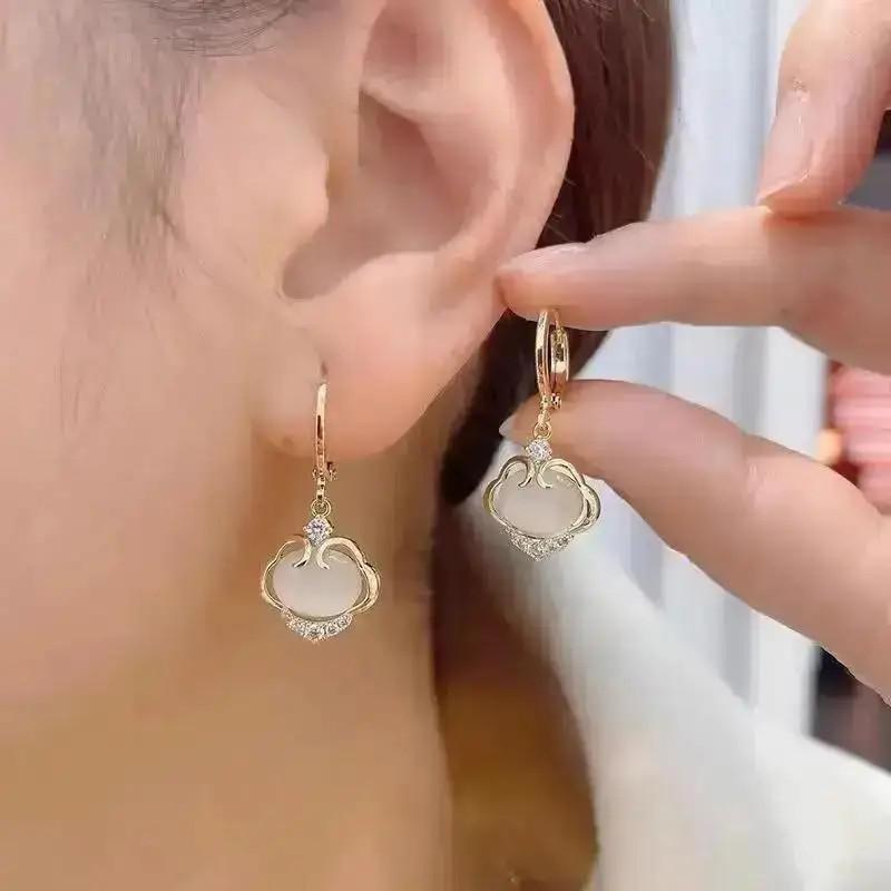 925 Silver Needle Korean Fashion Pearl Tassel Earrings For Women Jewelry Trending New Luxury Women's Zircon Pearl Earrings