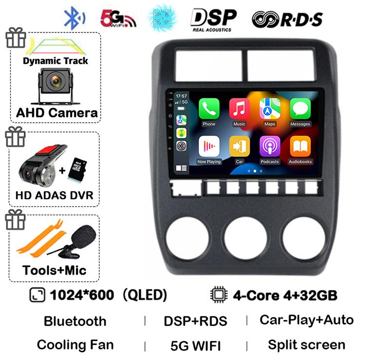 Android 14 Wireless Carplay+Auto WIFI+4G Car Radio For LADA NIVA 2022 Multimedia Stereo Video Player GPS Navigation 360 Camera