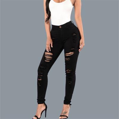 Primavera 2022 Moda Donna Vita alta Y2k Jeans slim con foro strappato Donna Denim Capris Pantaloni Jean Mom Jeans Pantaloni