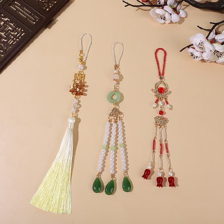 Unique Women Cheongsam Pendant Handmade Brooch with Long Tassels Female Jewelry