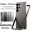 Stylový a lehký kryt s hliníkovým kovovým rámem pro Samsung S26 Ultra S25 S24 Plus, kryt pro odvod tepla
