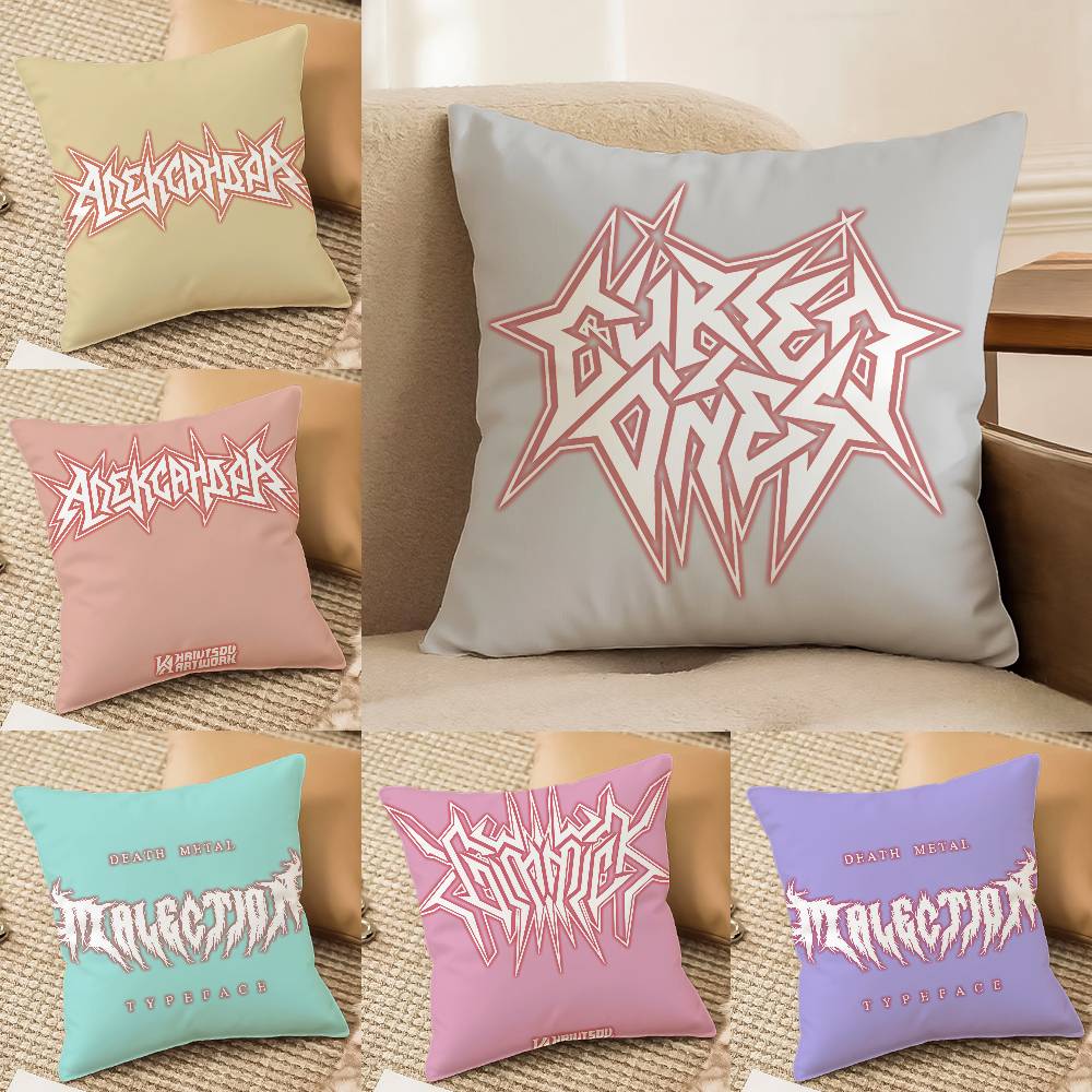 T-Thrash Anime Metal Pillow Case Anti-dustmite Pillowcase Invisible zipper silky Sofa cushion cover