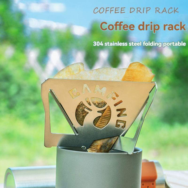Outdoor Camping Portable Home Foldable Stainless Steel Coffee Hand Drip Filter Holder Coffee Filter Holder