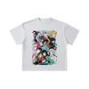 260 GSM Double Yarn 32 Count 100% Cotton Demon Slayer V2 Hashiras Print Unisex Heavy Cotton T Shirt