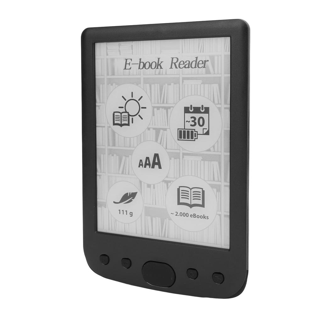 6in Electric Book Reader Touch Screen Ink Screen 8G Memory 2500mAh Battery Comfortable Grip Lightweight Electric Reader