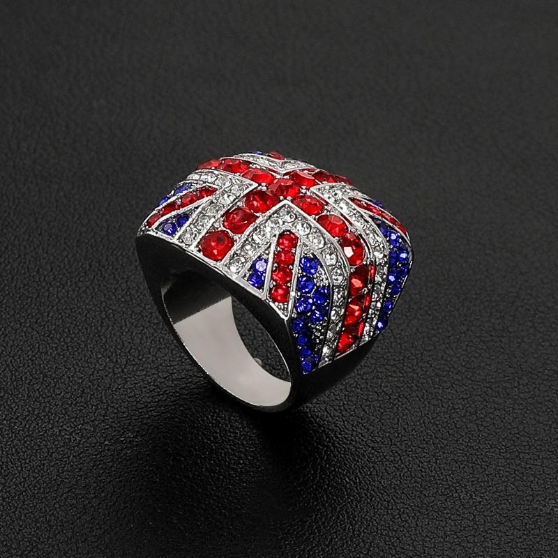 Ring - women s european  american style, high-end rose gold colorful square ring No. 16 платиновый