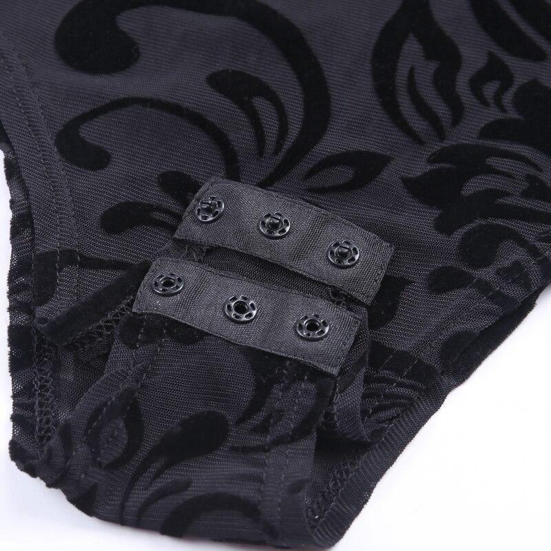 Gothic Bodysuit With Ruffled Lace And Corseting Onesies