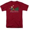 Garfield Wont Miss It T Shirt Mens Licensed Christmas Comics Tee Cardinal