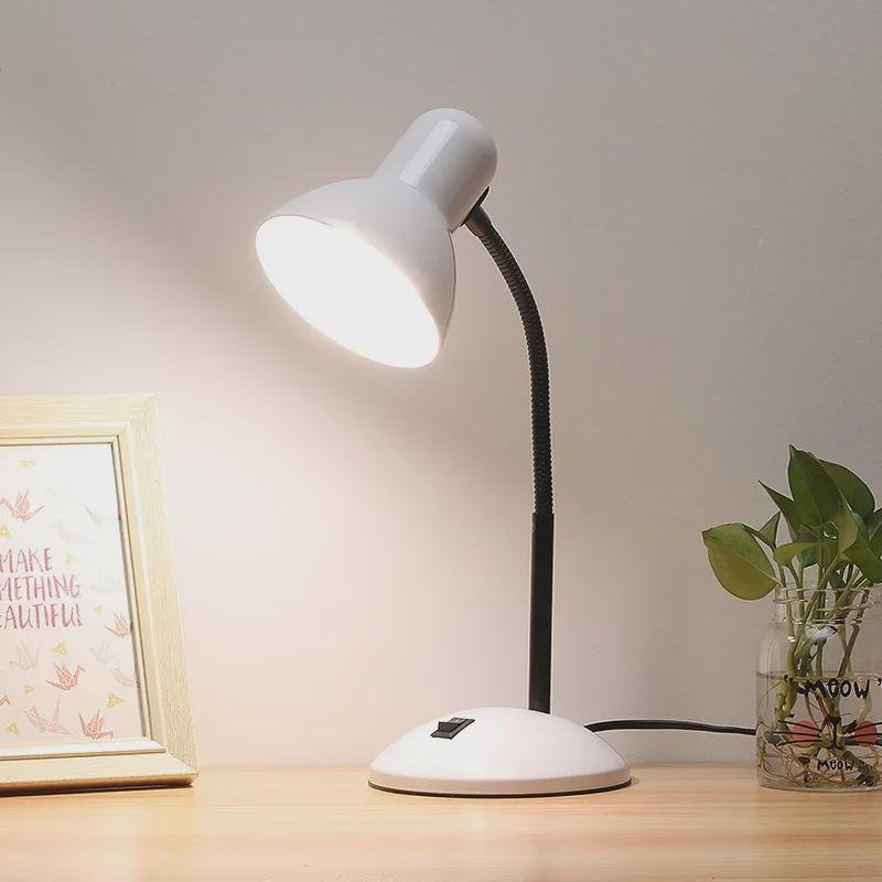 LED Iron Table Lamp: Eye Protection, Foldable Design for Bedrooms and Offices