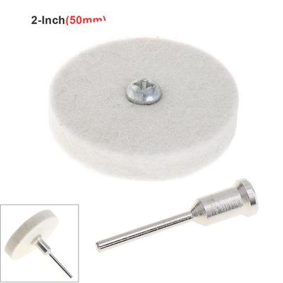 2 Inch T-shaped White Wool Polishing Wheel Mirror Polishing Buffer Cotton Pad