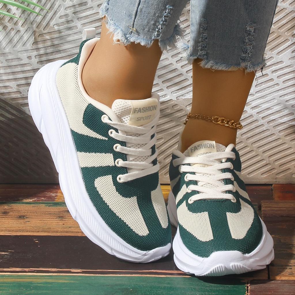 fashion Autumn Women's Vulcanize Shoes Lace-up Flat Sport Shoes for Women Outdoor Light Causal Flats Platform Low Top Anti-slip Sneakers