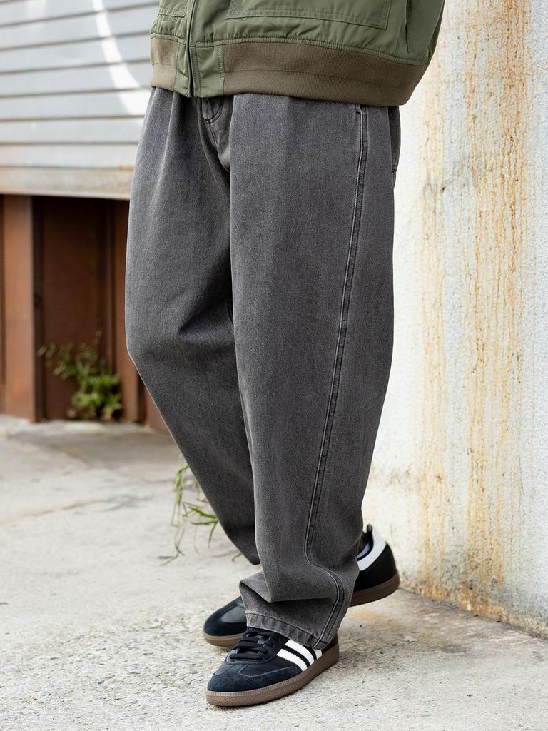 Balloon Denim Easy Pants for Size 422304061471920 [BEAMS HART] Men, BLACK, L,