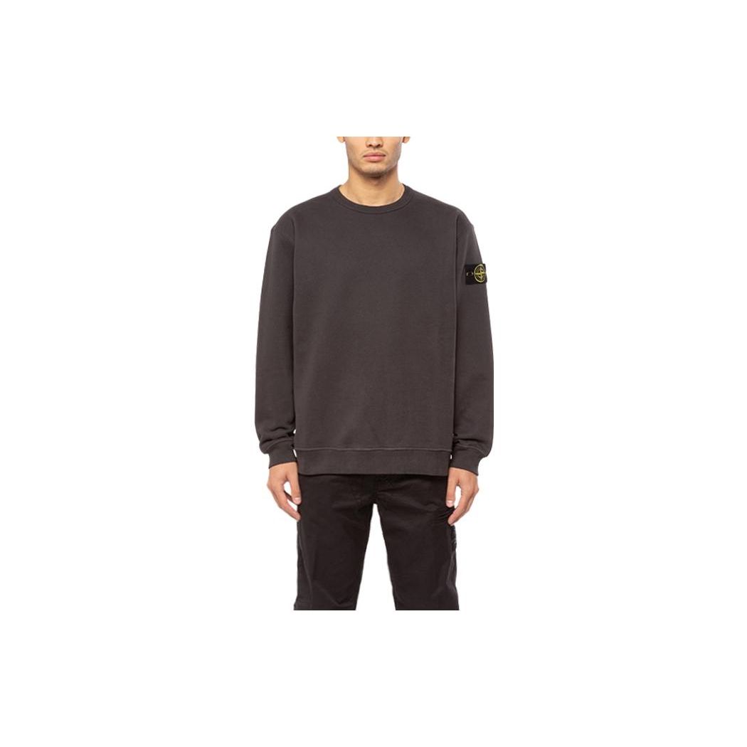 

STONE ISLAND Fw22 Свитшот с круглым вырезом и нашивкой с логотипом для мужчин, свитшот, угольный 771561720-V0065 XL