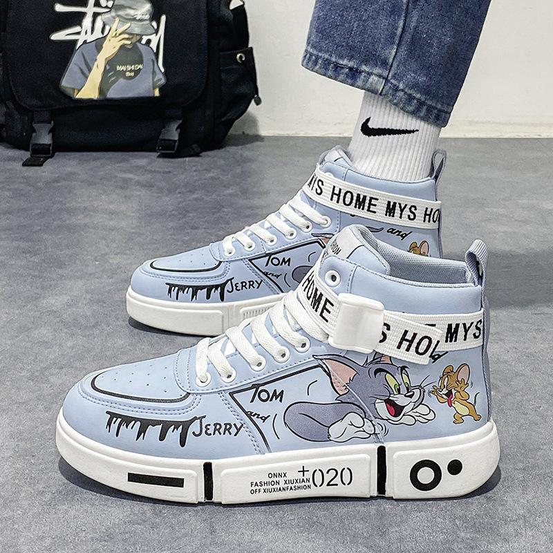 

Весна и осень 2024 года Пара Обувь для мальчиков Внешняя торговля Обувь для мальчиков среднего и старшего возраста Высокие белые кроссовки Студенты и девочки 35