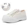 Canvas little white shoes women's 2025 spring new thick-soled heightening single shoes women's versatile big head shoes casual flat-soled women's shoe