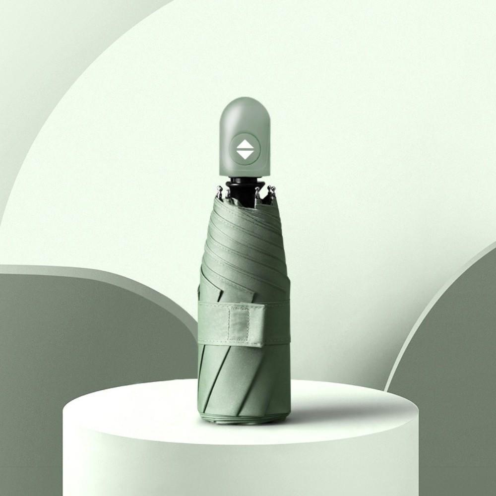 Lightweight Automatic Pocket Umbrella UV Protection Solid Color Dual-use Folding Umbrella Portable High-end