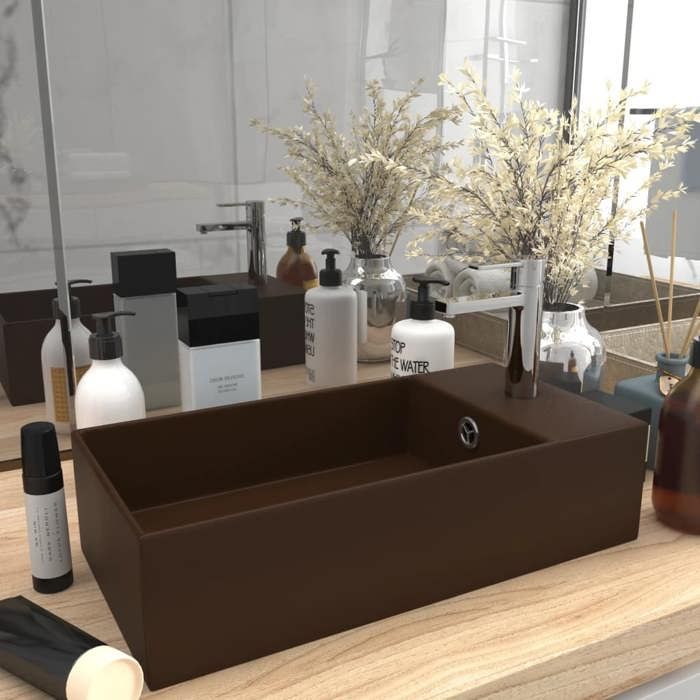 VidaXL Lavabo de Salle de Bain avec Trop-plein Vasque à Poser de Toilette Lave-mains de Salle de Bain Cuisine Maison 146995