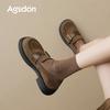 Platform New Autumn and Winter British Style Small Leather Shoes Commuter Shoes