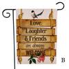 Garden Flag Indoor Outdoor Home Decor Letters Flowers Flag