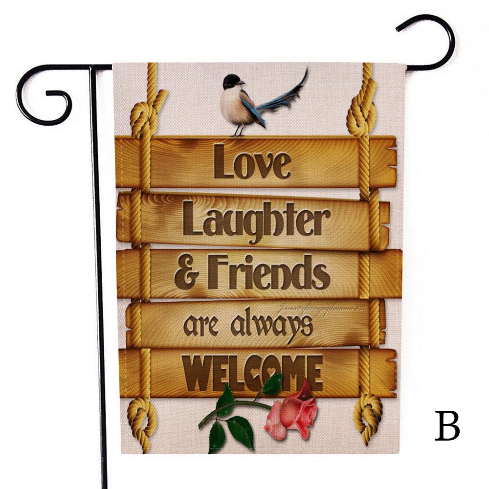 Garden Flag Indoor Outdoor Home Decor Letters Flowers Flag