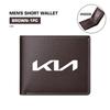 SBHX3 Leather Car Short Men Wallet Purse With Card Holder License Accessories For KIA K5 K2 Optima Soul Spectra Niro Cadenza Sephia