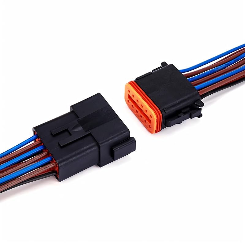 12 Pin Deutsch DT Connector 12 Way Waterproof DT Automotive Electrical Connector Male Female Plug with 16 AWG Cable Wire for Cars,Trucks,Boats,LED